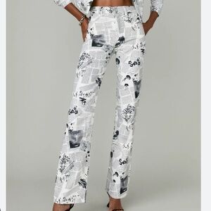 Reformation Newsprint High Rise Jean